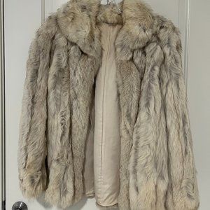 Vintage Natural Blue Fox Fur Jacket